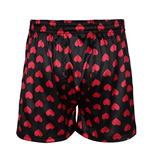 Jugaoge Men's Shiny Satin Boxer Shorts Frilly Silk Summer Short Pants Sissy Underwear4