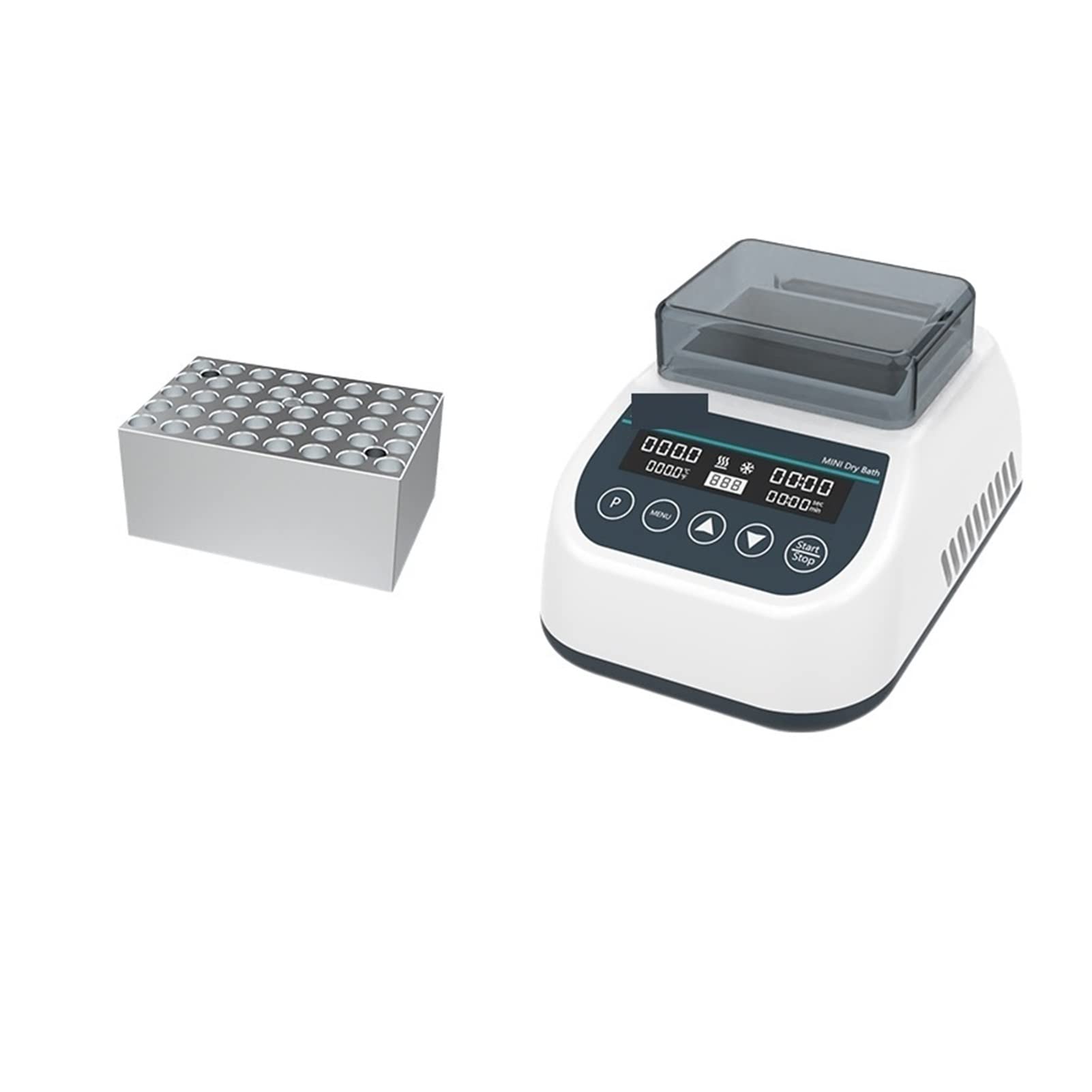 Centrífuga, Mini Incubador de baño seco Equipo de laboratorio de laboratorio Constante Constante Incubación de calentador de calentador con bloque de calefacción 0.5/1.5/2/5/15/50ml(MDB-C (0.2mlx40))