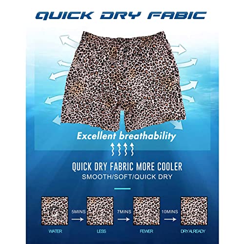 Mens Swim Trunks Short Quick-Dry Swimming Trunks with Mesh Lining Fashion Trend Turnks4