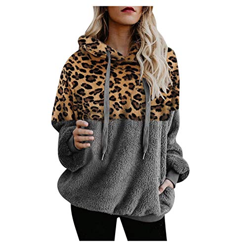 Seiveini Teddy Fleece Pullover Damen - Kuscheliger 1/4 Zip Sweater Mit Taschen Für Herbst & Winter