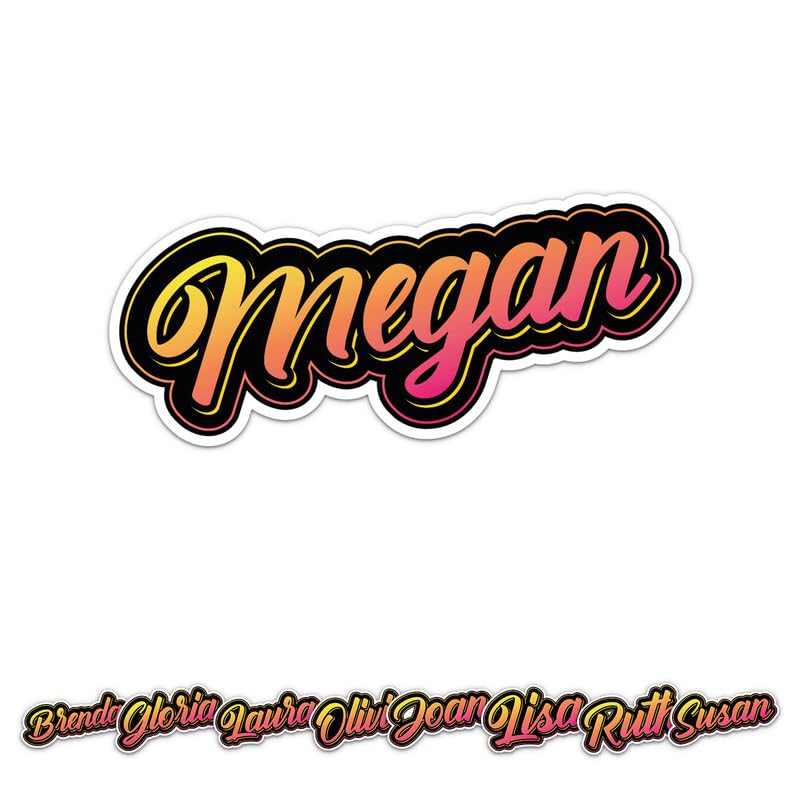 Generic Name Sticker - Vinyl Waterproof Decal Quirky Gift Idea for Car Bumper, Laptop, Wall, Window, Book Cases, Smartphones, Water Bottle, Bumper