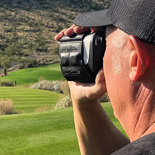 STICKIT Magnetic Rangefinder Strap | Classic Series, Red | Nylon Strap with Magnets for Strong Hold of Golf Laser Rangefinders to Carts