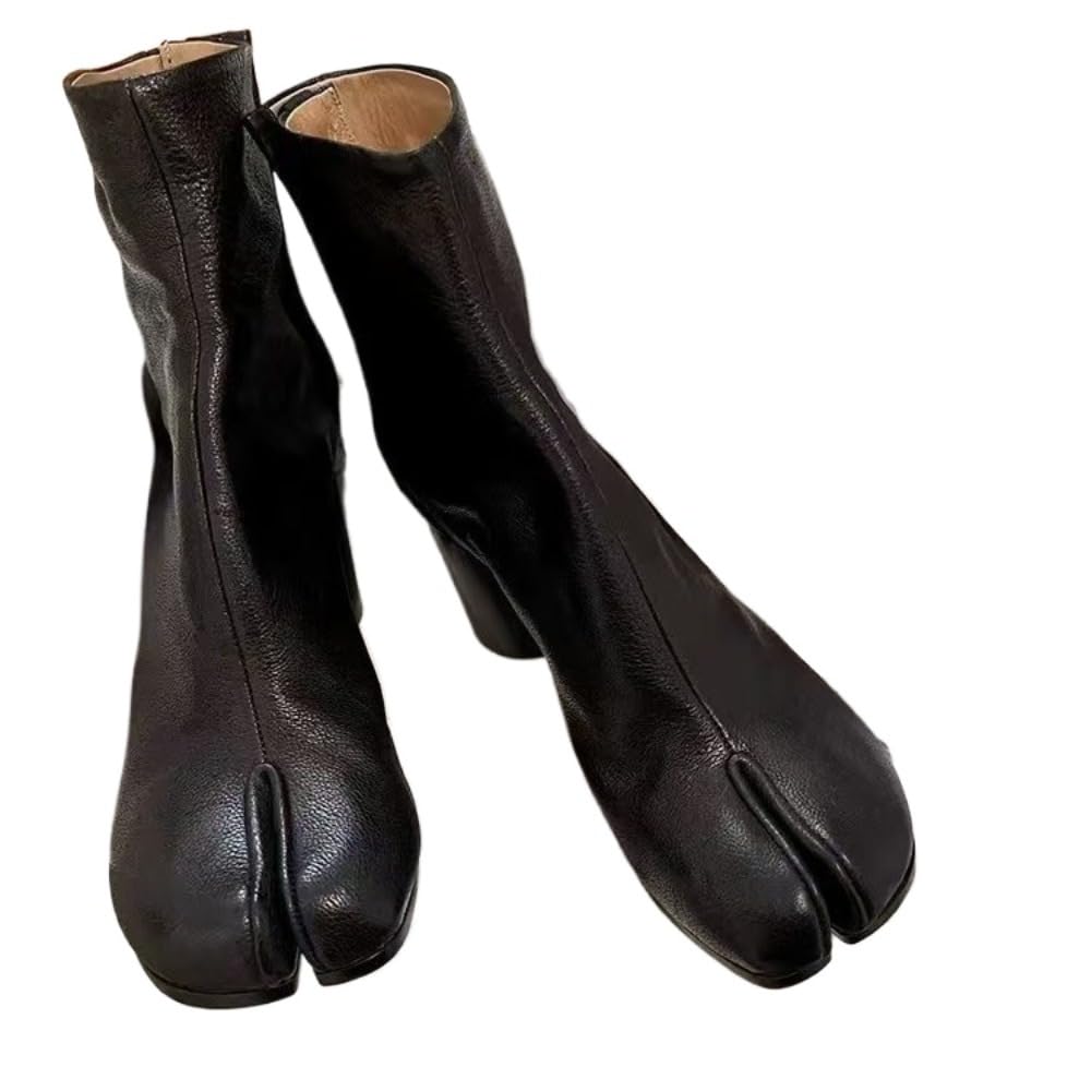 Tabi Shoes Heel Boots Split Toe Slip On Women Non Slip Breathable Booties Cute Emo Y2K Grunge Kawaii