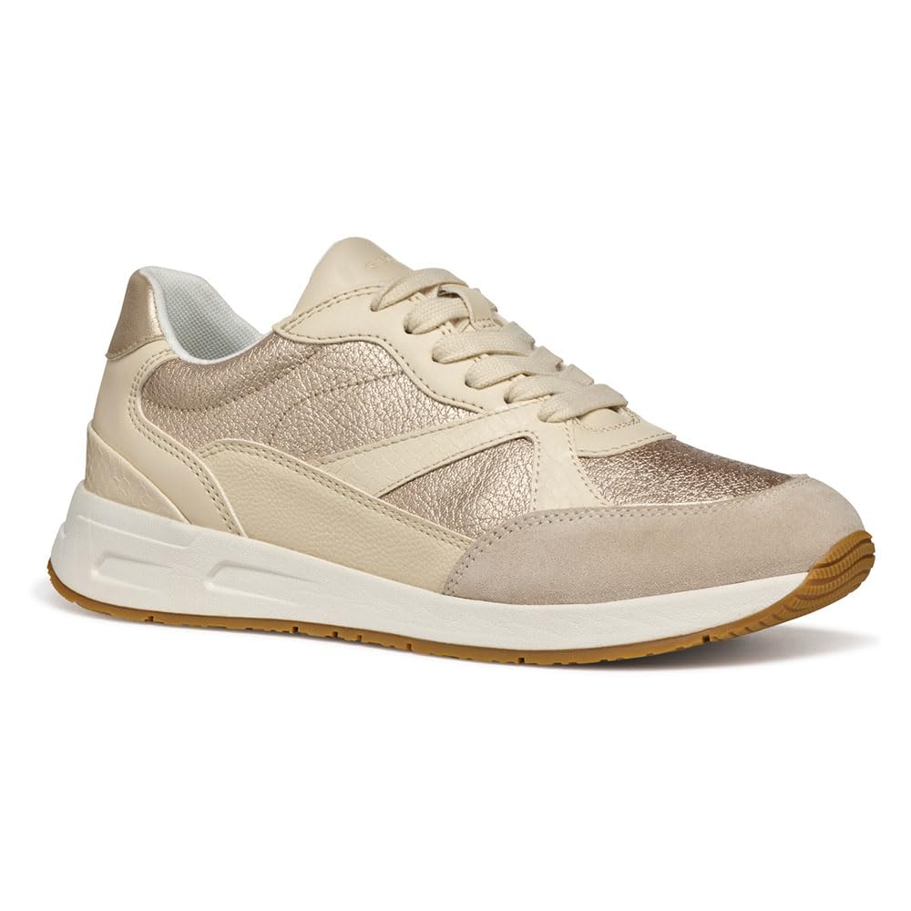 Geox Women's D BULMYA A Sneaker, Champagne, 6 UK