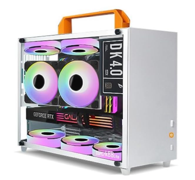 PC K88s Matx Case Small Compact Mini Tower Gaming PC Case Supports 33.5cm GPU 240 Water Cooling and ATX/SFX Power Supply (with Transparent Tempered Glass Side Panel)-image-31