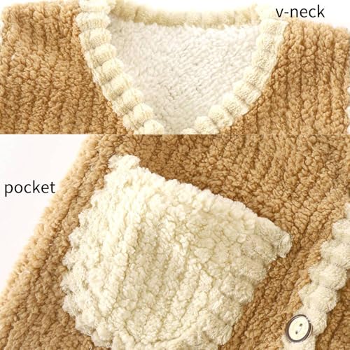 Girls Boys Puffer Vest Winter Lightweight Sleeveless Fleece Jacket with Pocket2