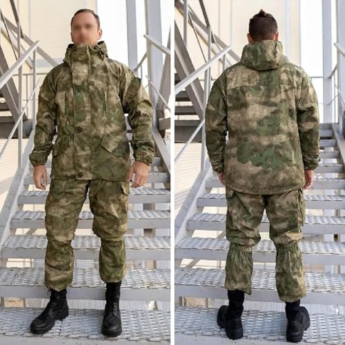 Uniforme de combat militaire robuste en tissu camouflage tactique Vert B - 4