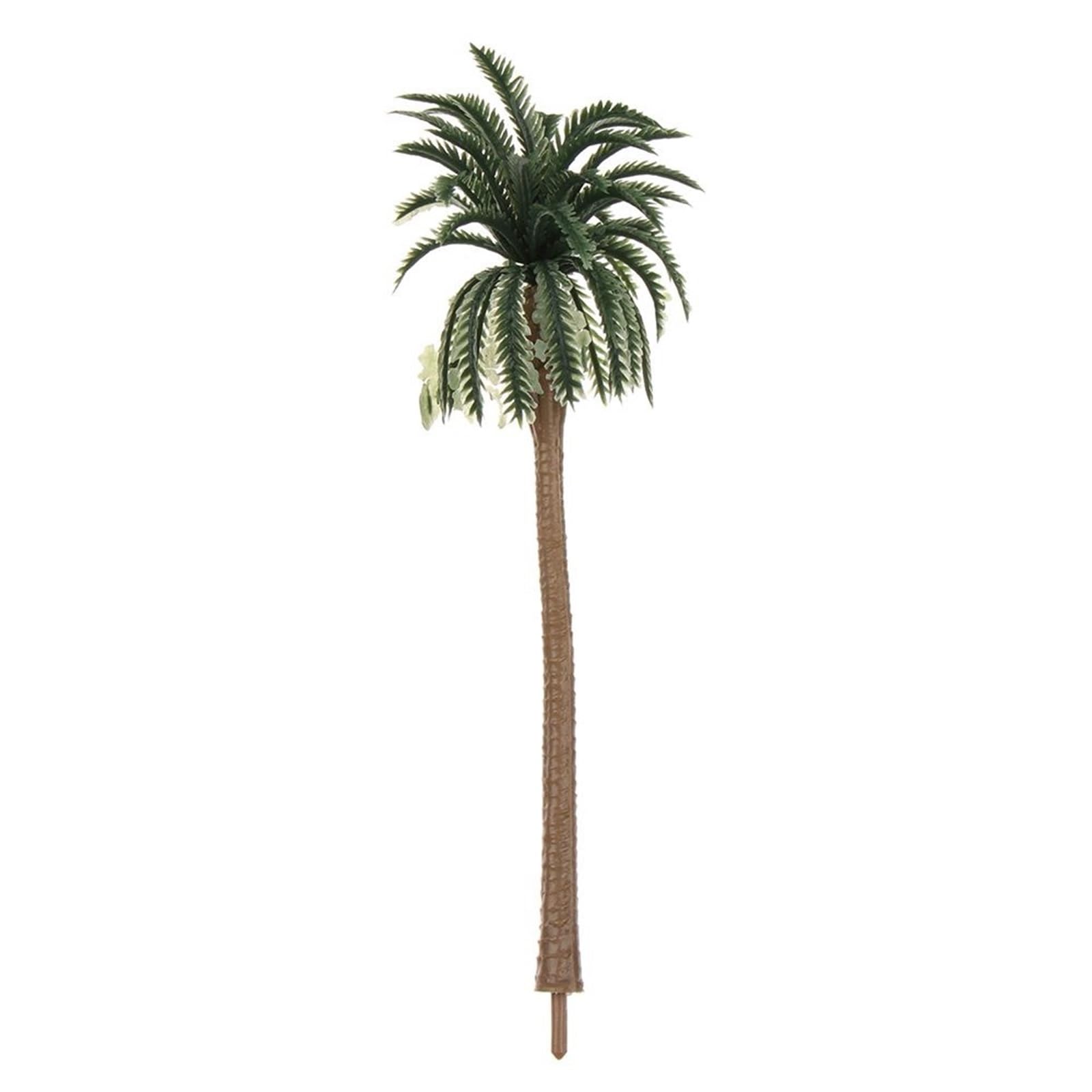 DUNSBY Model Trees 5Pcs Plastic Palm Tree Model Artificial Craft Coconut Landscape Stereoscopic Miniature Desktop Decoration(B-13cm-5Pcs)