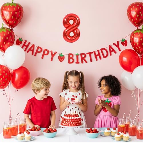Image of TONIFUL 20 Pcs Number Balloon 2 Set 16 Inch Red 0-9 Numbers Balloons