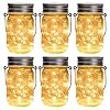 GIGALUMI Hanging Solar Mason Jar Lights,...