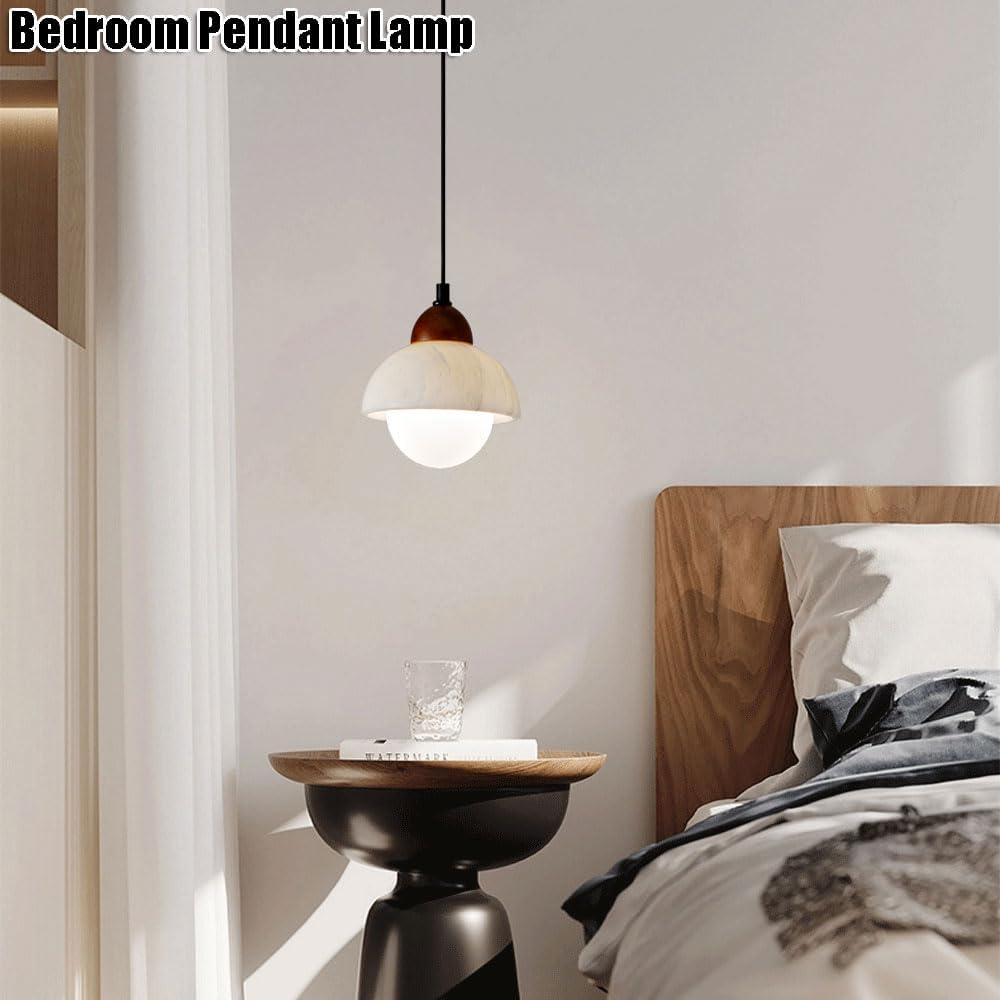G9 Base Single Head Chandelier, Industrial Style Marble Pendant Lamp Shade, Personalized Marble Hanging Light, Bedroom Kitchen Island Decoration Pendant Light Fixtures
