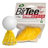 BirTee Golf Tees - PRO Speed Plus with Flexibility & Durability - 8 Pack. Indoor Golf Tees/Golf Simulator Tees/Winter Plastic Golf Tees (Yellow)