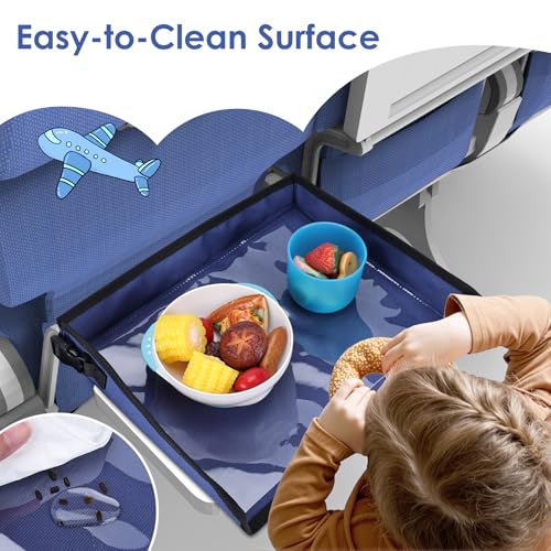 Image of Kids Tray Table Cover, Airplane Tray Cover with Pockets