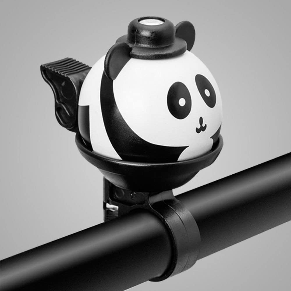 Kids Bicycle Bells, Personality Cut Cartoon Panda High Decibel Cycling Bells Loud Crisp Clear Sound Bicycle Bell Children Bike Bell Riding Accessories