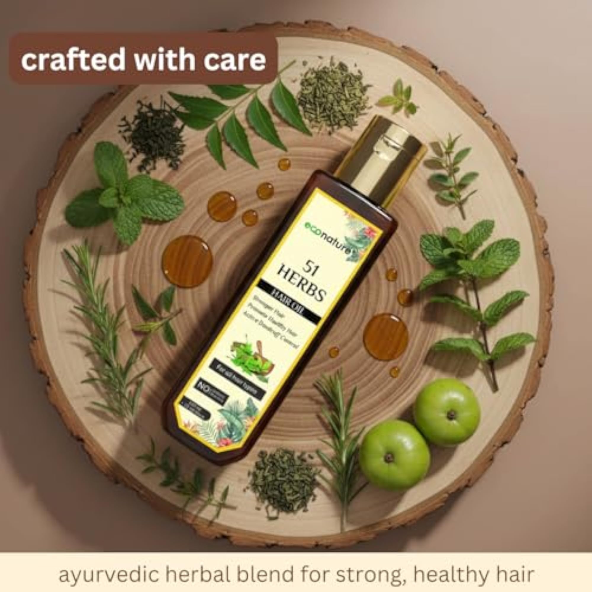Econature 51 Herbs Hair Oil, 120 ml