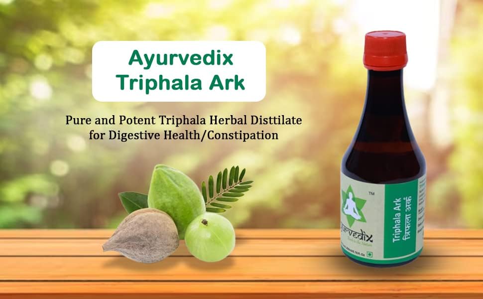 Image of Ayurvedix Triphala Ark 200 ml | Triphala Hydrosol (Amla, Haritaki, Bibhitaki) | Supports Digestion & Gut Health | Herbal Detox & Antioxidant Support | Ayurvedic Liquid | FSSAI Certified