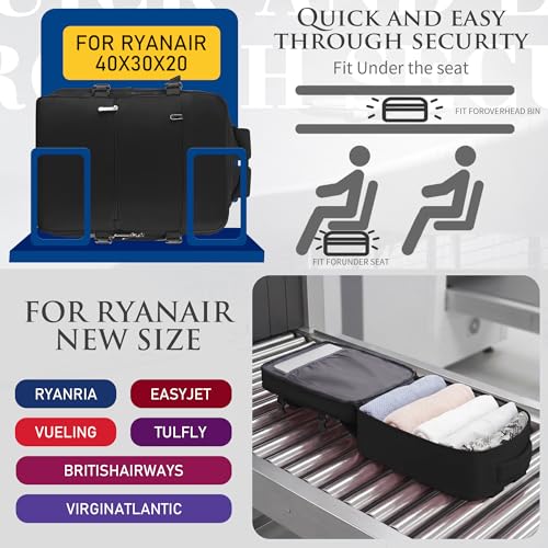 Sac Cabine Ryanair 40X30X20 : WOUIYO Bagage Cabine 40x30x20, Sac à Dos Voyage Cabine Avion 24L ... – Image 3
