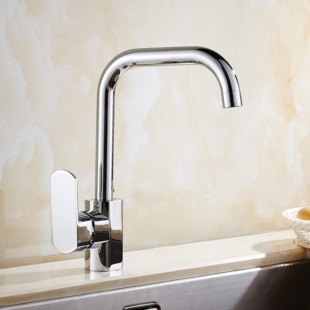 ZYCHSJXA Kitchen Faucet Chrome Swivel Sink Mixer Tap Vanity Faucet,Chrome E