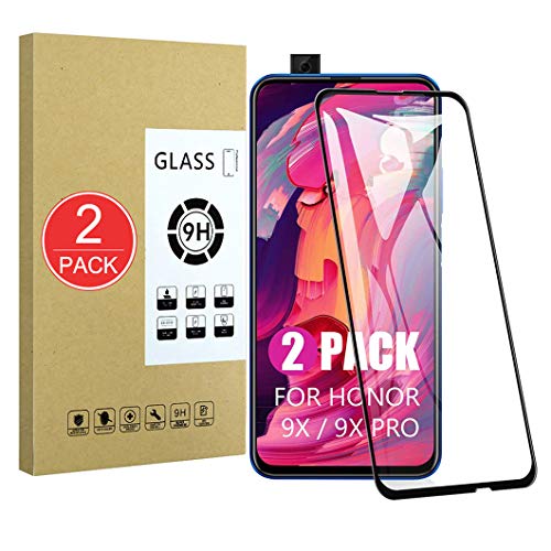 X-Dision Película Cobertura Completa Compatible con Huawei Honor 9X[Negro],[Pantalla Completa Pegada][Anti-Huella Dactilar] Protección Cristal HD Premium, Compatible con Huawei Honor 9X