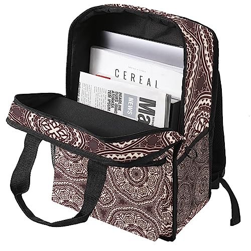 Sac à dos pour garçons imprimé psychédélique marron multicolore - 3