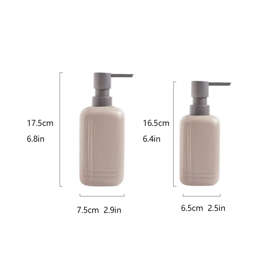 APUM Seifenspender aus Keramik, quadratische Pumpflasche mit großem Fassungsvermögen für Händedesinfektionsmittel in Küche und Bad (10,1 oz / 15,2 oz) Seifenspender