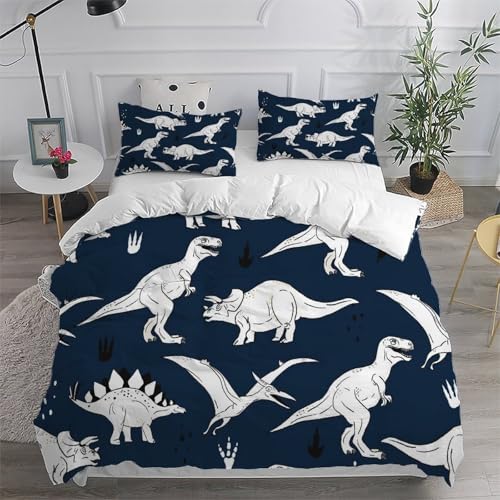 Housse de couette 260x220 cm imprimé 3D avec fermeture éclair pour grand lit