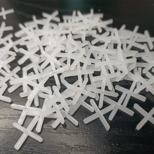 Tile Spacers 2mm Slab Spacers Plastic Cross Shaped for Accurate Tile Positioning DIY Paving Tiling Garden Slabs Wall Tiler 200 Pieces