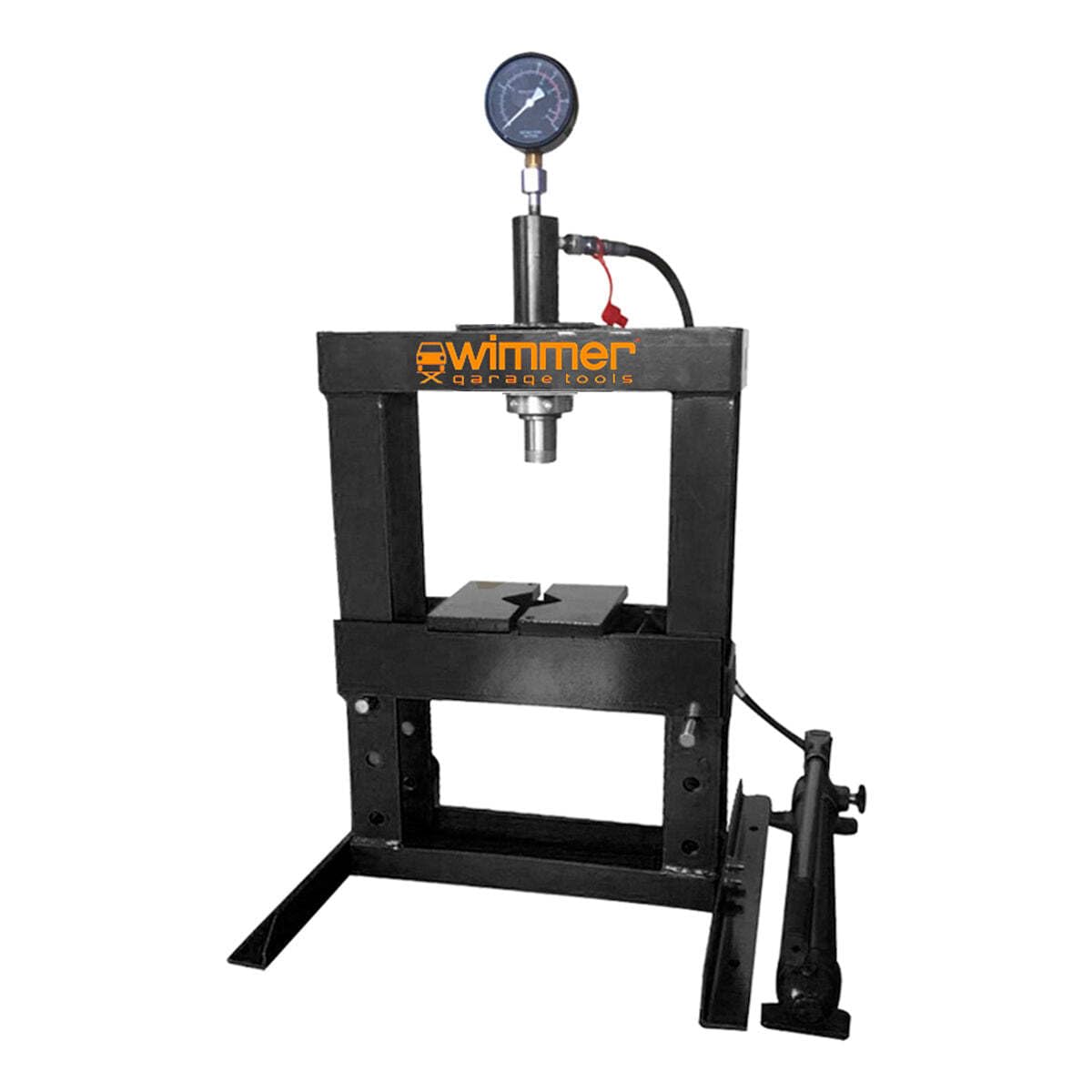10 Ton Shop Press Floor Bench Press Plates Hydraulic Equipment w/ Gauge - SP10