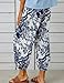 Zontroldy Linen Pants for Women Wide Leg High Elastic Waisted Drawstring Boho Printed Palazzo Harem Pants Trousers(0637-White-XL)