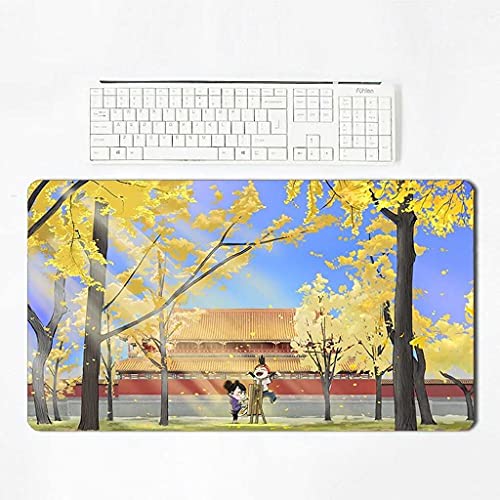 Tapis de souris gaming XXL 1000x500 mm avec motif architecture chinoise