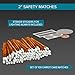 Brown Stick White Tip Safety Matches | 100+ Artisan Bulk Carrot Cake Style Matchsticks with Adhesive Strikers by Thankful Greetings| Decorative Unique Candle Lighting for Home, Gifts, & Events