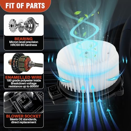 Image of AC Heater Blower Motor with Fan 700247 Fit for Honda Fit 2009-2014, Replaces 79310TF0G01