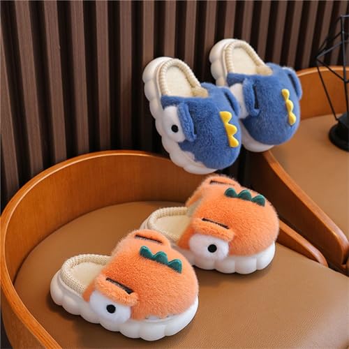 Little/Big Kids Warm Plush Slippers with Soft Memory Foam Toddler Cartoon Dinosaur Non Slip Indoor Child Girl Slippers4