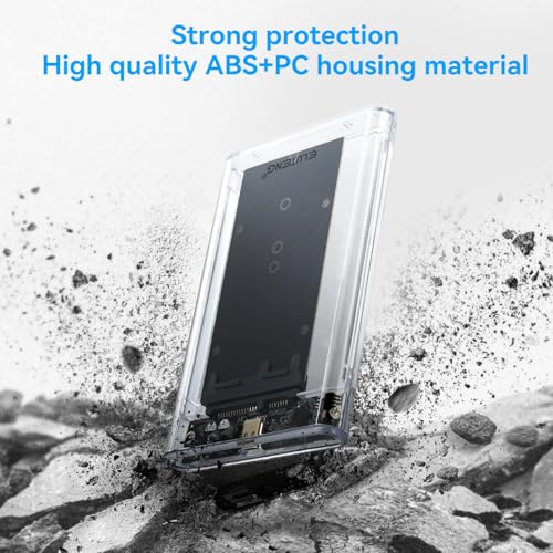 Image of ELUTENG 2.5'' Hard Drive Enclosure 5Gbps USB 3.0 to SATA External Hard Drive Enclosure Tool Free Hard Drive Case for 7mm 9.5mm HDD SSD 4TB Capacity Support UASP Compatible with WD Seagate Samsung | Tool Free Hard Drive Case for 7mm 9.5mm HDD SSD 4TB Capacity Support UASP Compatible with WD Seagate Samsung