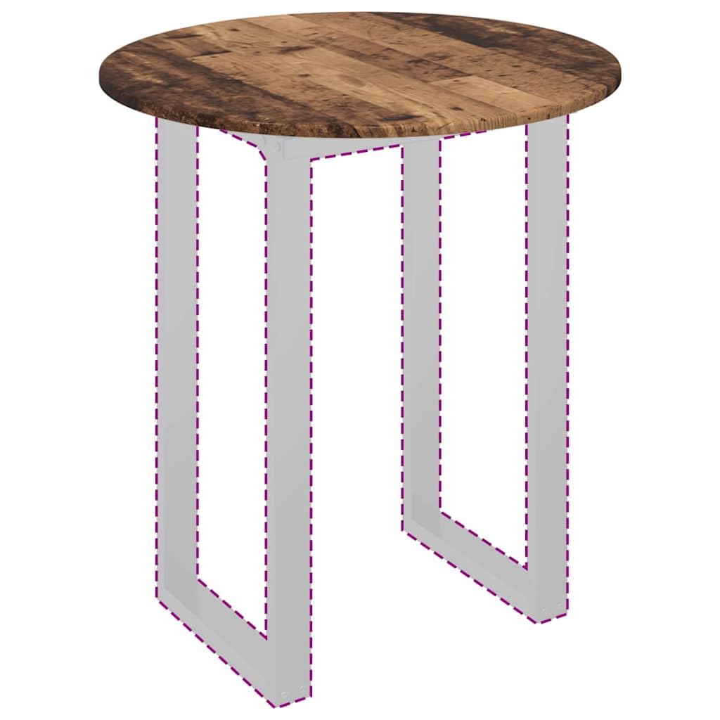 Plateau de table rond pour l'extérieur - Aspect bois recyclé - Résistant aux intempéries - 1,5 cm d'épaisseur - Design moderne et durable - Plateau de table de jardin de rechange pour terrasse
