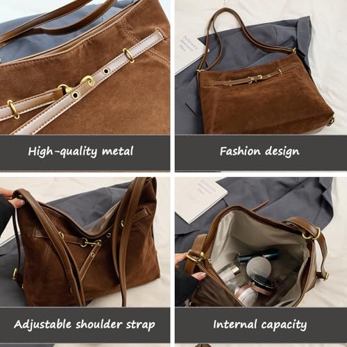 Bolso Tote de gamuza para mujer, convertible mochila miniatura 5