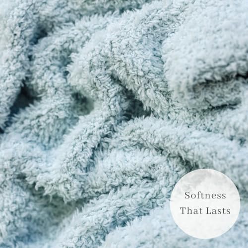 Image of SARANONI Bamboni Baby Blanket | Luxury Plush Super Soft Blanket | Breathable Comfy Blankets for Kids and Teens | Sky Blue - 40 inch x 60 inch