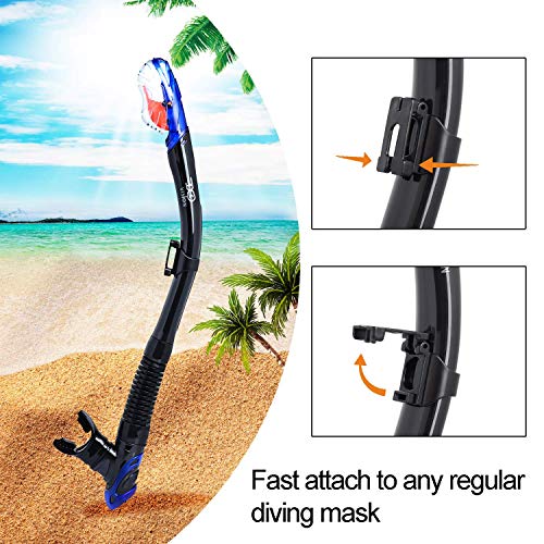 EXP VISION Set de Snorkel con Máscara de Snorkel Dry Top Anti-Fugas para Mujeres y Hombres, Máscara de Buceo con Vista Panorámica de 180° y Lentes de Vidrio Templado Antivaho miniatura 7
