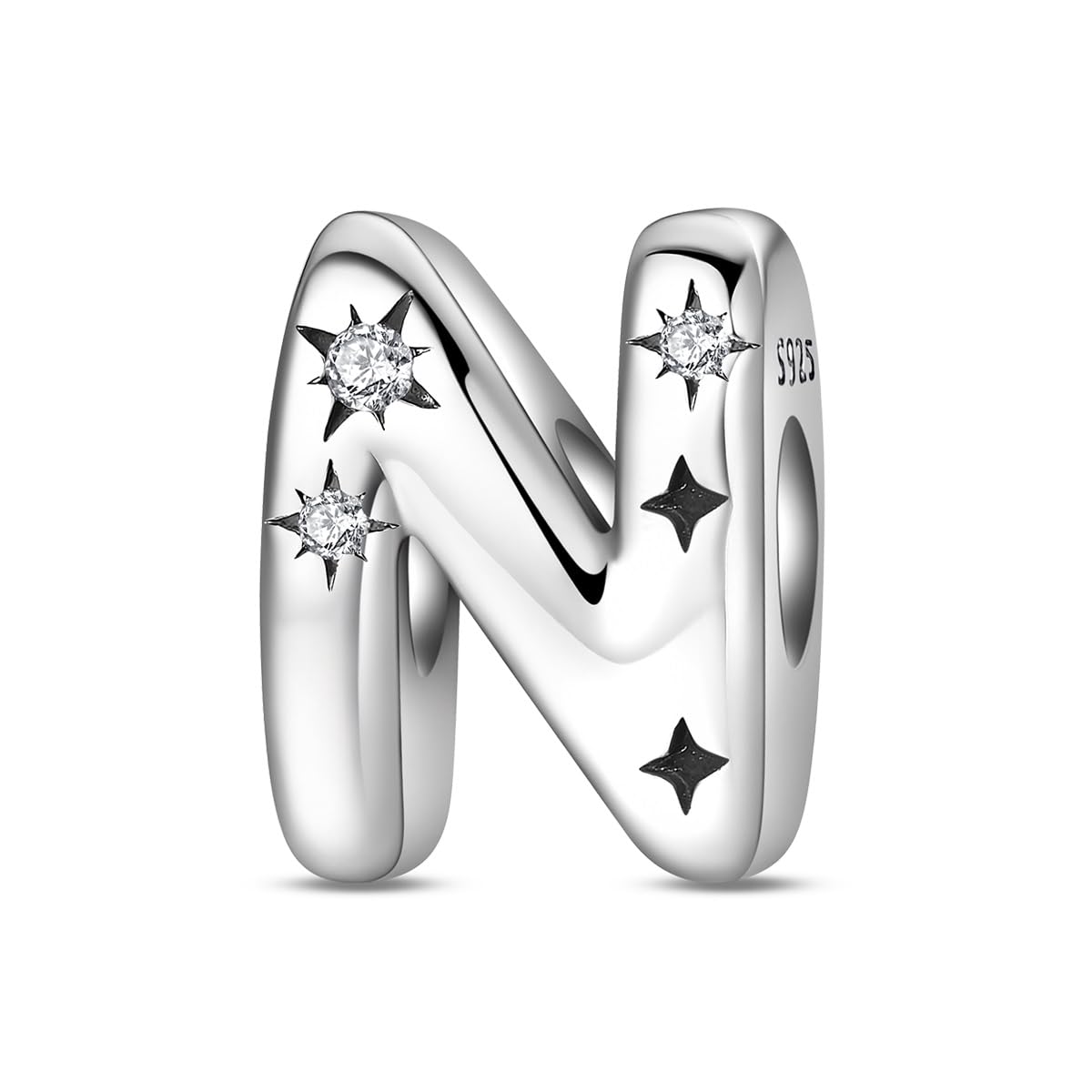 Sterling Silber Charms Anhänger Für Armbänder, Anfangs Buchstaben Charms Passen Für Pandora Armband, Hypoallergene Perlen Charm Für Schmuck Diy Geschenke Für Frauen
