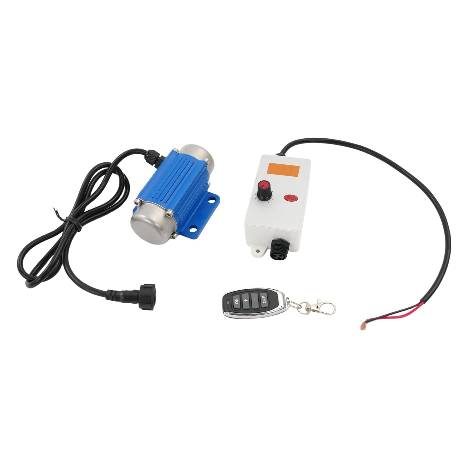 Motore a vibrazione con regolatore di velocità e telecomando, controllo multifunzione, fori preforati, angoli arrotondati, ampiamente utilizzato in diversi settori, argento e blu, 9 velocità
