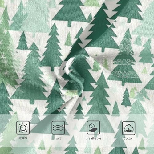 Girls' Sport Panties Breathable Toddler Underwear for Toddler Girls Green Pine Tree Pattern3