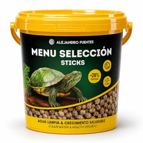 AF® Nourriture Tortue d'eau Adulte 900g / 3.8L Pellets Flottants 5mm, 28% Protéines pour Carapace Forte, Eau Propre et sans Odeurs, Aquarium Tortue Deau avec...