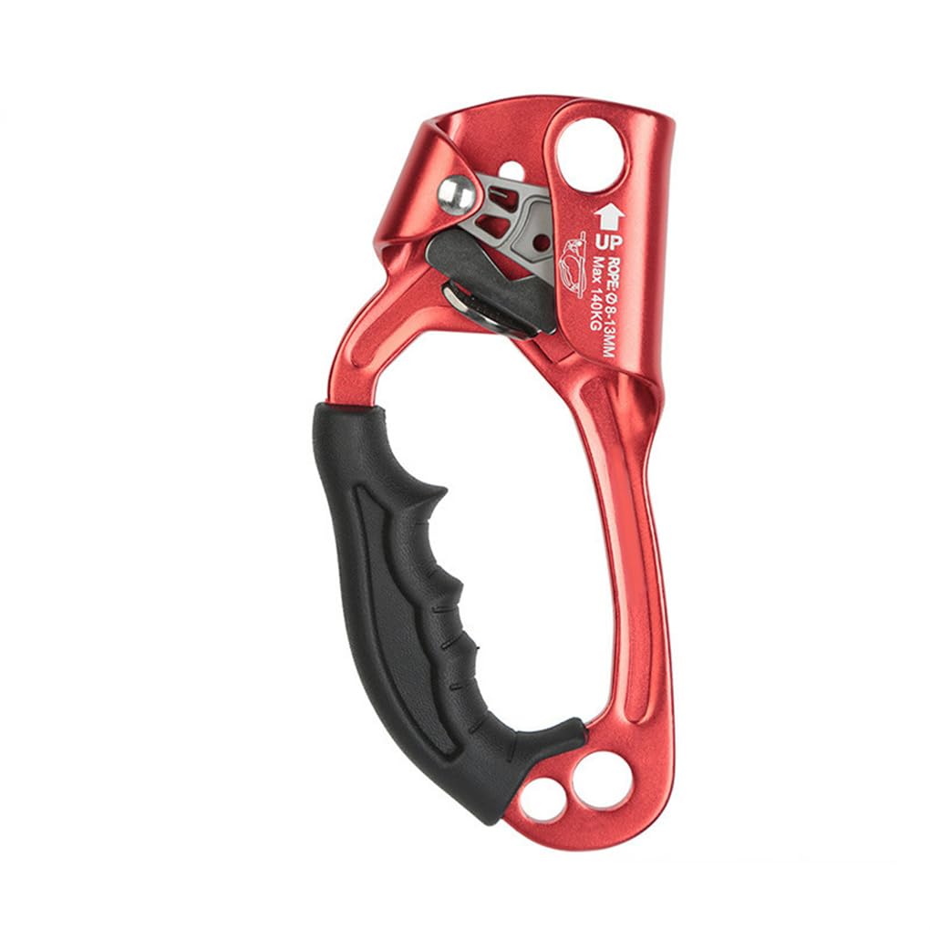 Ascensor de Escalada Manual con Agujeros para Colgar, Equipo de Rappel, aleación portátil, Accesorio de Cuerda de 8-12mm, espeleología para Acampar