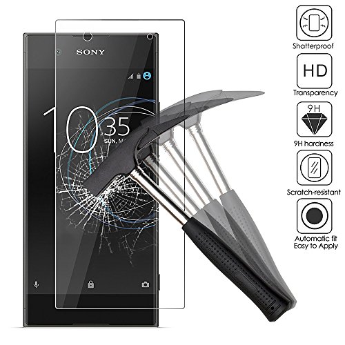 2x Protectores de Pantalla Sony Xperia XA1, Sony XA1 Cristal Templado, EJBOTH Vidrio templado Proyectar película protectora Ultra resistente Dureza 9H Anti-burbuja Alta definición para Sony XA1