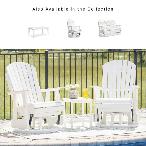 Signature Design by Ashley Outdoor Swivel Glider Adirondack Chair, White - image 5