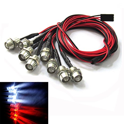 Sharegoo 8Leds Led Light Headlights Taillight Kit Accessories Compatible With Traxxas Hsp Tamiya Redcat Rc4Wd Axial Scx10 Rc Car Truck Tank Crawler #TOP1