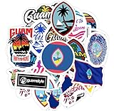 20 Pcs Stickers Pack Guam Aesthetic Island Colorful Vinyl Waterproof for Luggage Water Bottle Laptop Bumper Car Bike Guitar Skateboard