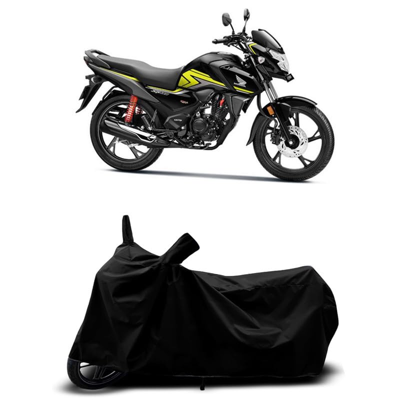 Image of DUFFEL-All Two Wheeler Bike /Scooty Body Cover Used for SP 125 Heat Protectio /Water Resistance /UV-Rays /Birds Dropping /Scratchproof /Dust Proof /Waterproof All Variants [Black]