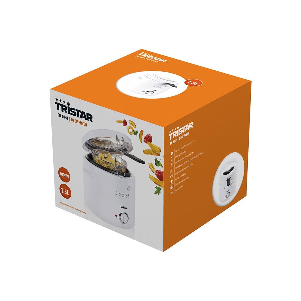 Tristar Friggitrice con Termostato FR-6941, 1.5 Litri, Plastica