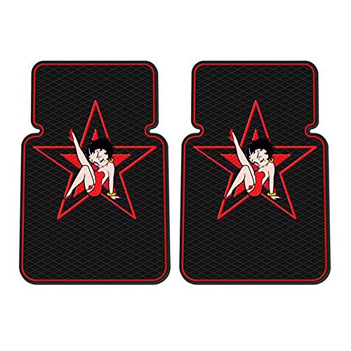Plasticolor Betty Boop Star Style Universal-Fit Molded Front Floor Mats - Set of 2